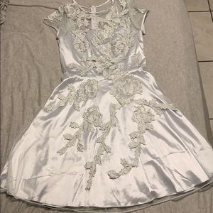 Decode 1.8 fit and flare lace dress